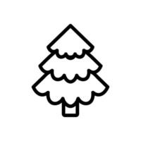 vecteur d'icône d'arbre de noël. illustration de symbole de contour isolé