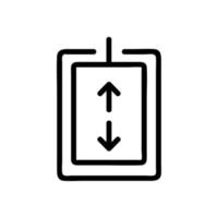 le bouton d'ascenseur est un vecteur d'icône. illustration de symbole de contour isolé