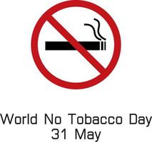 logo de la journée mondiale sans tabac vecteur