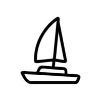 vecteur d'icône de yacht. illustration de symbole de contour isolé