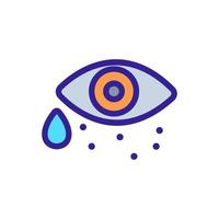 vecteur d'icône de larme yeux de poussière. illustration de symbole de contour isolé