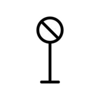 vecteur d'icône de panneau de signalisation. illustration de symbole de contour isolé