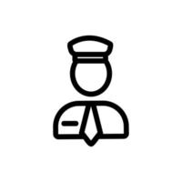 vecteur d'icône de pilote. illustration de symbole de contour isolé
