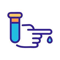 vecteur d'icône d'analyse de sang. illustration de symbole de contour isolé