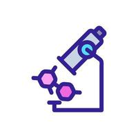 vecteur d'icône de microscope de drogue. illustration de symbole de contour isolé