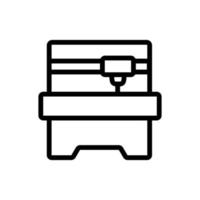illustration vectorielle de l'icône de la machine à aléser le travail du bois vecteur