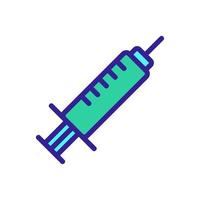 seringue pour piquer l'icône de vecteur. illustration de symbole de contour isolé vecteur