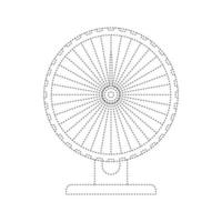 feuille de travail de traçage de la roue de la fortune pour les enfants vecteur