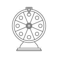 coloriage avec roue de fortune pour les enfants vecteur