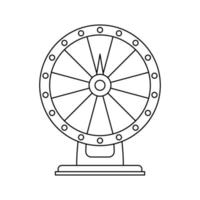 coloriage avec roue de fortune pour les enfants vecteur