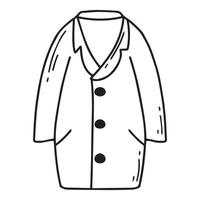 manteau femme. manteau d'automne. griffonnage de style manteau. illustration vectorielle. vêtements d'automne. vecteur