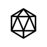 vecteur d'icône de diamant. illustration de symbole de contour isolé
