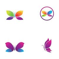 beau logo animal papillon coloré avec illustration vectorielle. vecteur