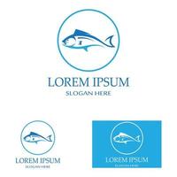 modèle de logo de poisson vecteur