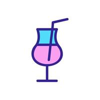 vecteur d'icône de cocktail. illustration de symbole de contour isolé