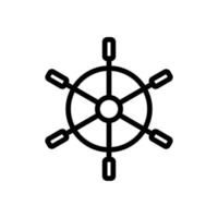 icône de vecteur de mer de volant. illustration de symbole de contour isolé