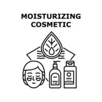 concept cosmétique hydratant illustration noire vecteur