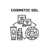 illustration noire de concept de vecteur de gel cosmétique