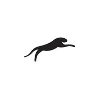 logo animal guépard avec modèle d'illustration vectorielle de concept de conception. vecteur