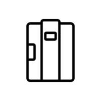 portes de l'illustration vectorielle de l'icône du conteneur réfrigéré vecteur