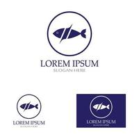 modèle de logo de poisson vecteur