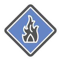 style d'icône inflammable vecteur