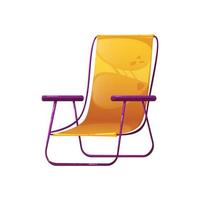 chaise de camping de dessin animé. isolé sur fond blanc. vecteur