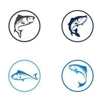 modèle de logo de poisson vecteur