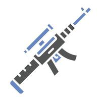 style d'icône de fusil de sniper vecteur