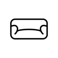 vecteur d'icône de canapé confortable. illustration de symbole de contour isolé