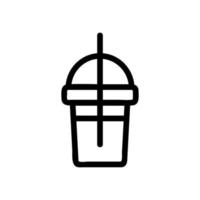 vecteur d'icône de milkshake. illustration de symbole de contour isolé