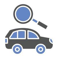 style d'icône de recherche de voiture vecteur