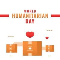 fond de conception de la journée humanitaire mondiale pour le moment international vecteur