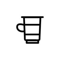 tasse de vecteur d'icône de café. illustration de symbole de contour isolé
