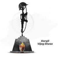 26 juillet kargil vijay diwas pour le fond du jour de la victoire de kargil vecteur
