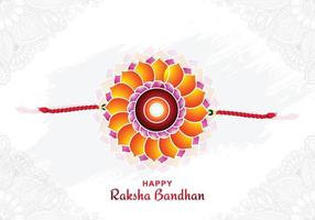 bannière du festival indien raksha bandhan avec fond décoratif rakhi vecteur