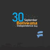 fête de l'indépendance du botswana. carte de voeux. ballons volants aux couleurs nationales du botswana. bonne fête de l'indépendance illustration vectorielle du botswana. vecteur