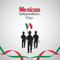 viva mexico jour de l'indépendance, 16 septembre, agitant des drapeaux mexicains et des ballons isolés sur fond blanc. illustration vectorielle. vecteur