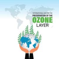 journée internationale pour la préservation de la couche d'ozone. 16 septembre. vecteur d'illustration.