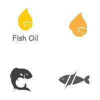 modèle de logo de poisson vecteur