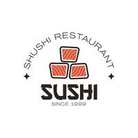 logo de sushi restaurant japonais vecteur