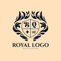 style élégant du logo vintage royal vecteur