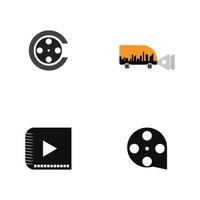 symbole de film abstrait et illustration d'images vecteur