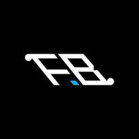 conception créative de logo de lettre fb avec graphique vectoriel