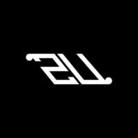 conception créative de logo de lettre zu avec graphique vectoriel