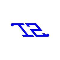 création de logo de lettre iz avec graphique vectoriel