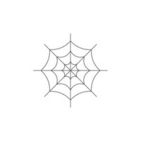 eps10 icône de ligne d'araignée vectorielle grise isolée sur fond blanc. symbole de contour de filet d'araignée dans un style moderne simple et plat pour la conception, le logo, le pictogramme et l'application mobile de votre site Web vecteur
