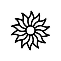 illustration vectorielle de belle icône de chrysanthème vecteur