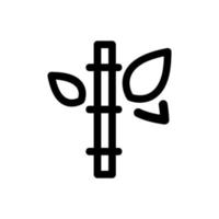 vecteur d'icône de bambou. illustration de symbole de contour isolé