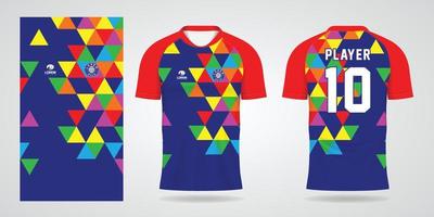 modèle de conception de sport maillot de football coloré vecteur